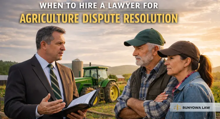 When to Hire a Lawyer for Agriculture Dispute Resolution